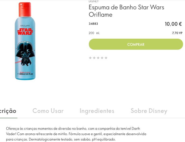 Perfume + OFERTA Gel de Banho Star Wars