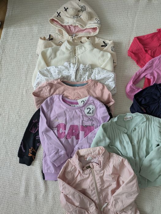 Paka ubrań dla dziewczynki 80-86 30 elementów