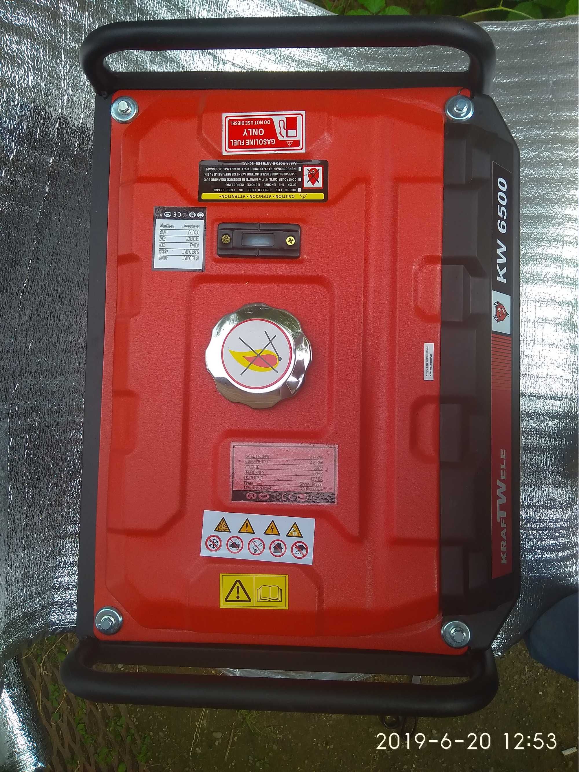 Инвертор KRAFTWELE 4800wat генератор бензиновый газовый з акамулятом