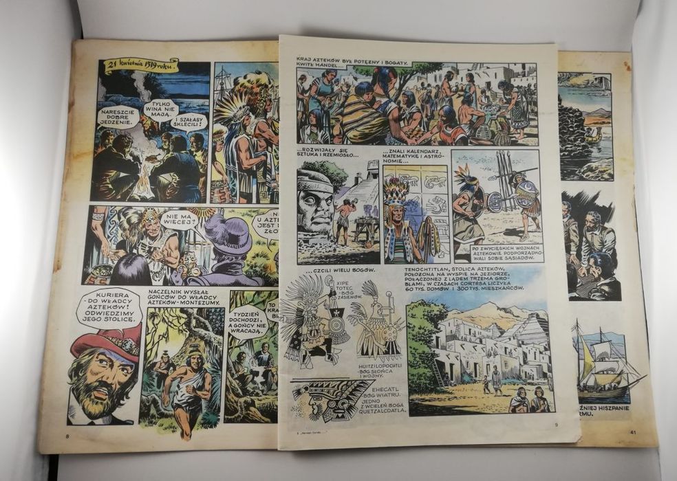 Stary komiks kolekcjonerski Herman Cortes i podbój Meksyku 1986 PRL
