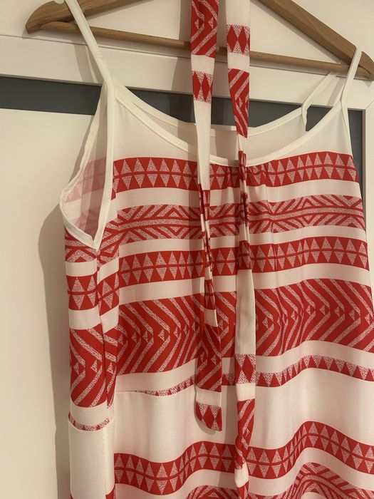 Sukienka letnia biało czerwona