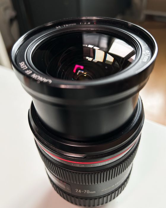 Zestaw Canon EF 24-70mm f2.8L+Helios 44/2+adapter EF-RF+filtry K&F