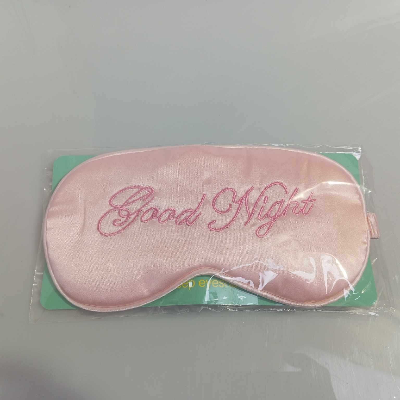 Opaska na oczy do spania i relaxu Good Night różowa