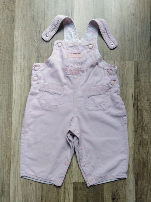 2 pary spodni ogrodniczek dziewczęcych w rozmiarze 62