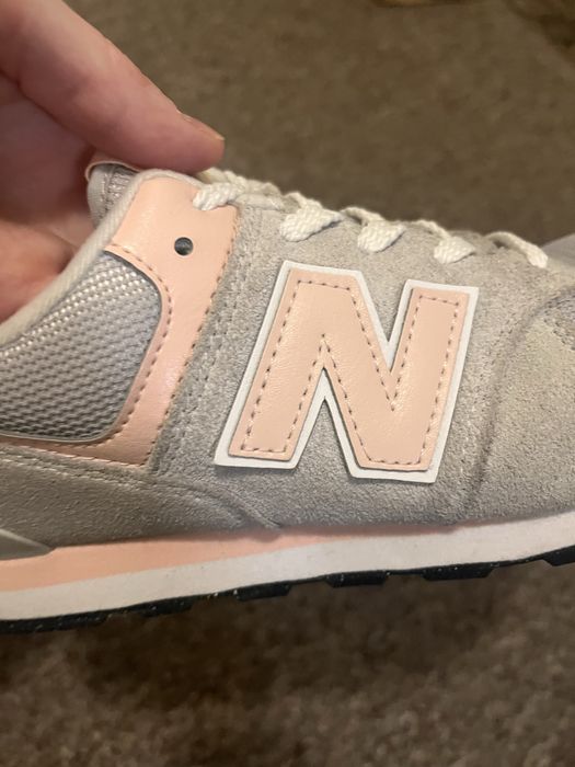 Rożowo szare skorzane sneakersy new balance 500 25cm rozmiar 39,5/40