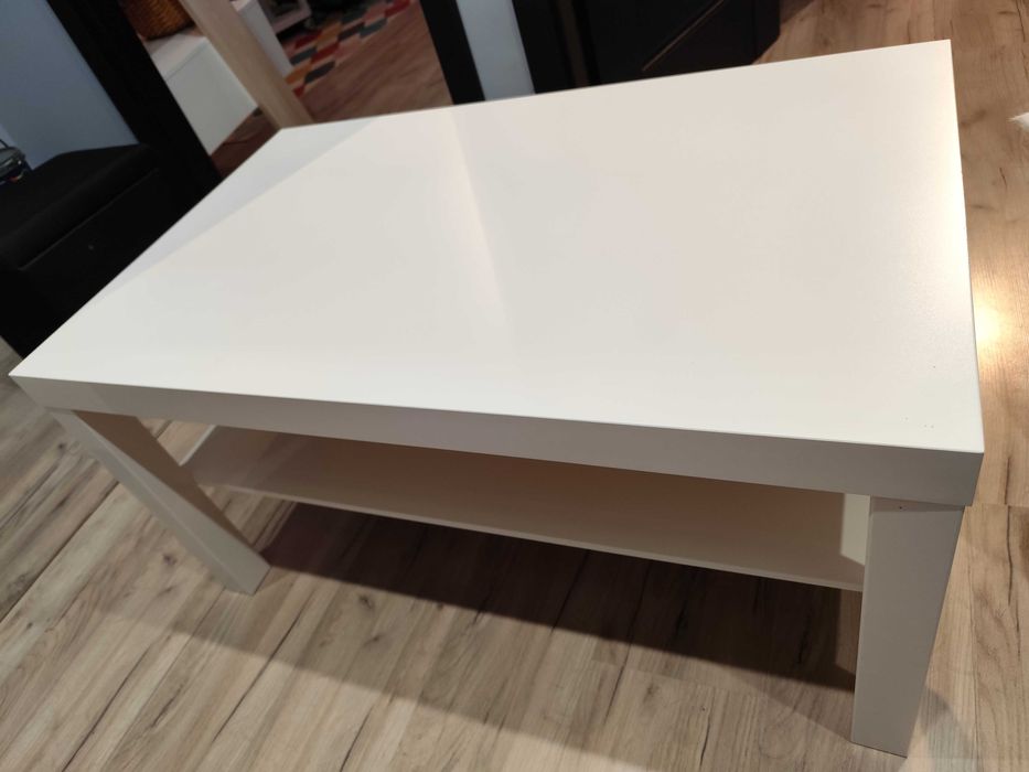 Stolik kawowy, biały, 90x55 cm