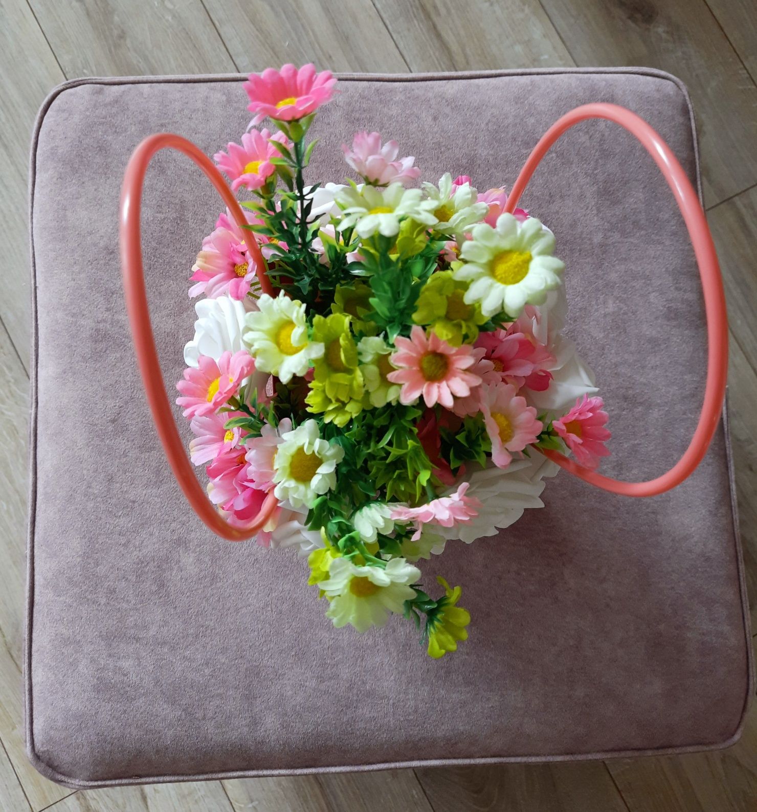 Flowerbox kosz kwiaty Dzień Mamy Prezent Dekoracja