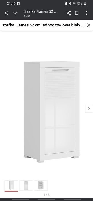 Szafka Black Red White, regał biały polysk Flames