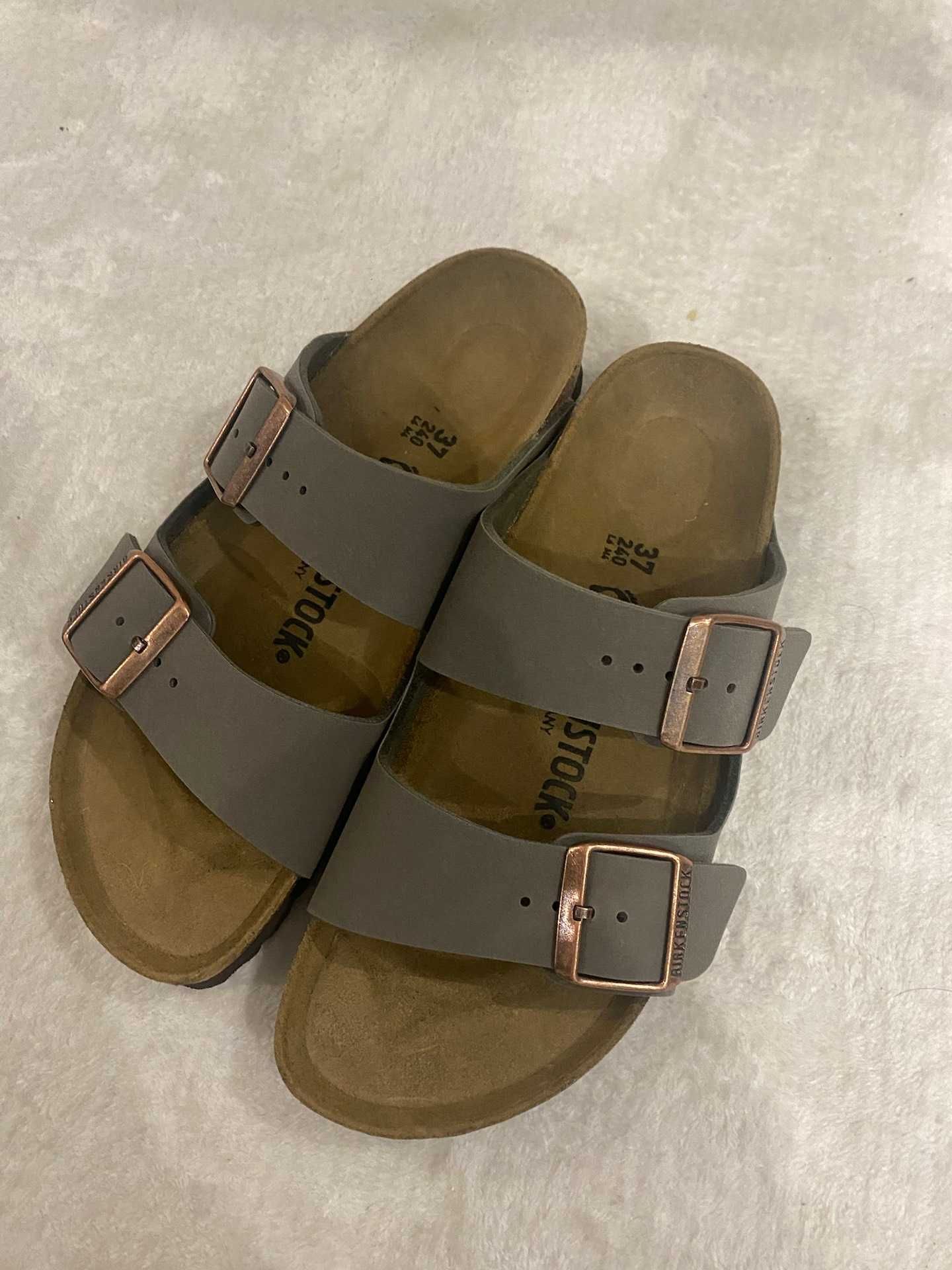 Nowe Birkenstock damskie Szary Klapki R.40