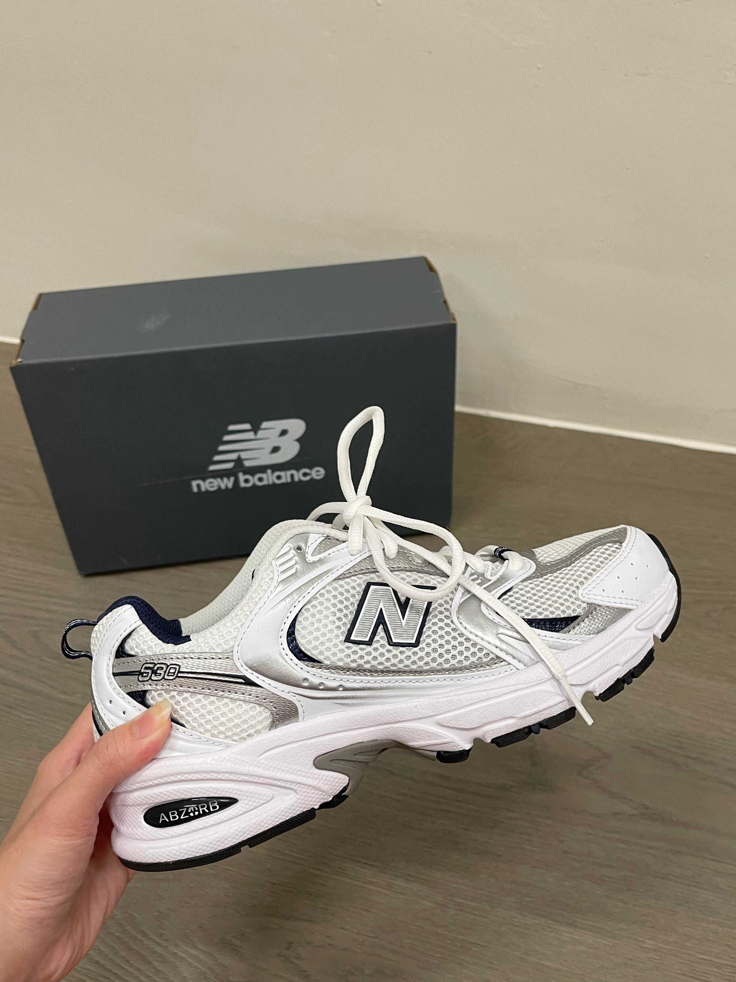 New Balance 530 White Silver Navy Rozmiar 42