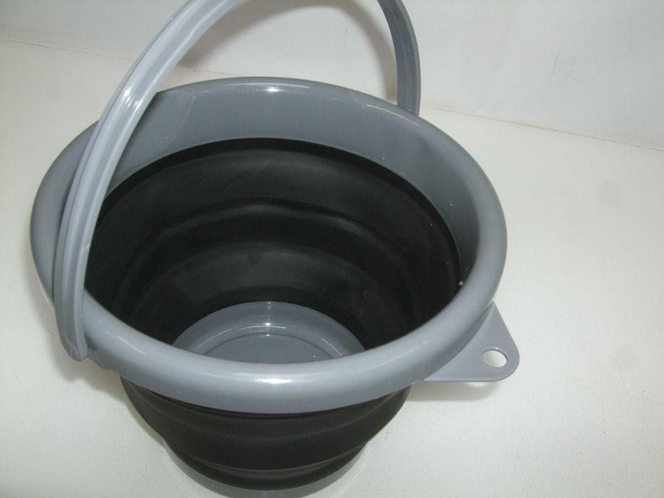 WIADERKO SKŁADANE SILIKONOWE Wiadro z Uchwytem i wylewką. 5L Okrągłe