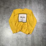 MĘSKA Bluza bez Kaptura PREMIUM Żółta Calvin Klein Jeans Duże Logo CK