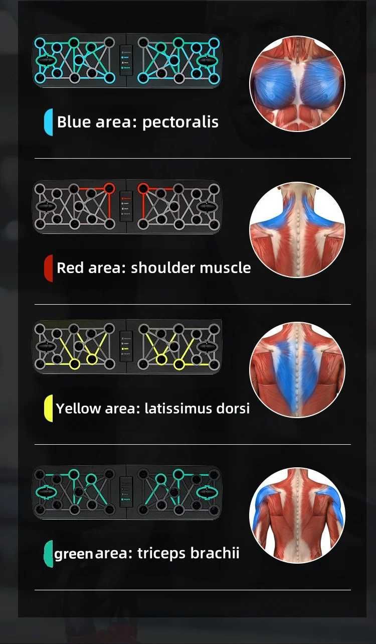 Conjunto multifuncional portátil, peito, abs, costas, treino e etc