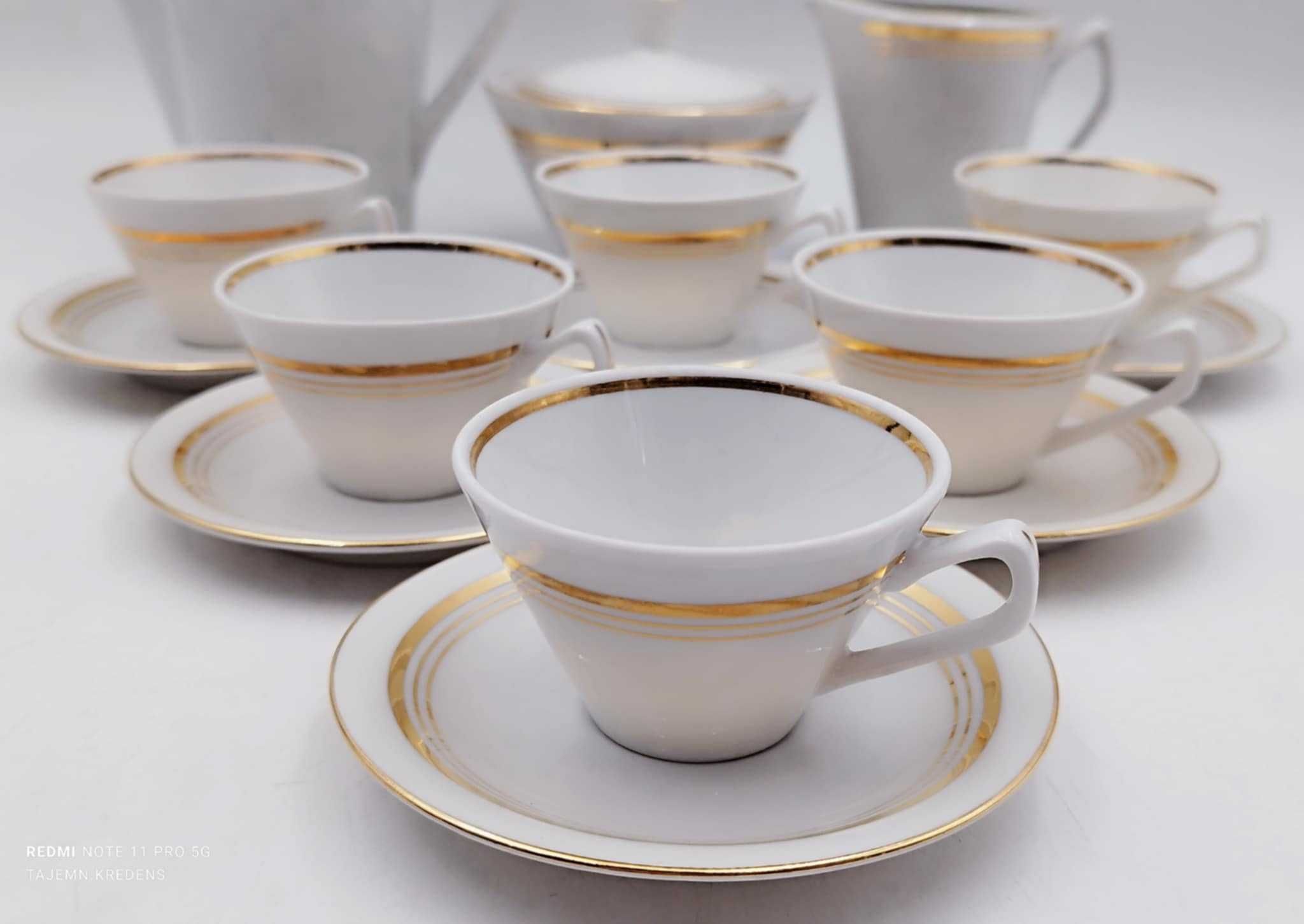 Serwis kawowy Elżbieta Chodzież do espresso 65ml vintage retro prl