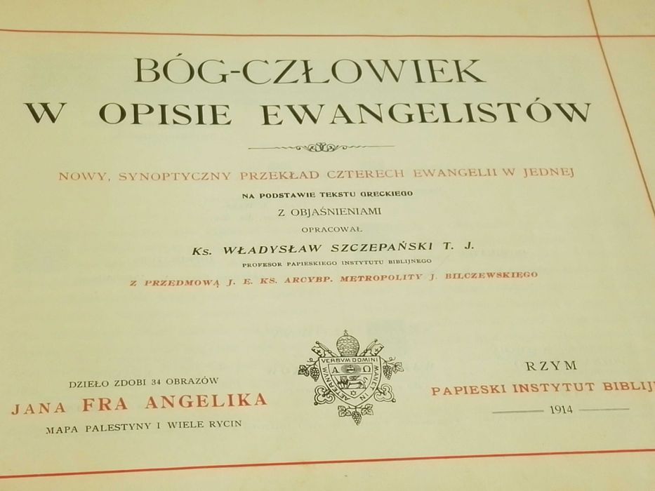 Lombardowski. Bóg-Człowiek w opisie Ewangelistów 1914r.