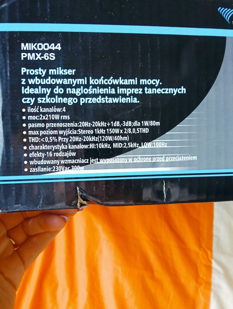 Mikser PMX-6S+wzm. 2x210W 6 kanałów