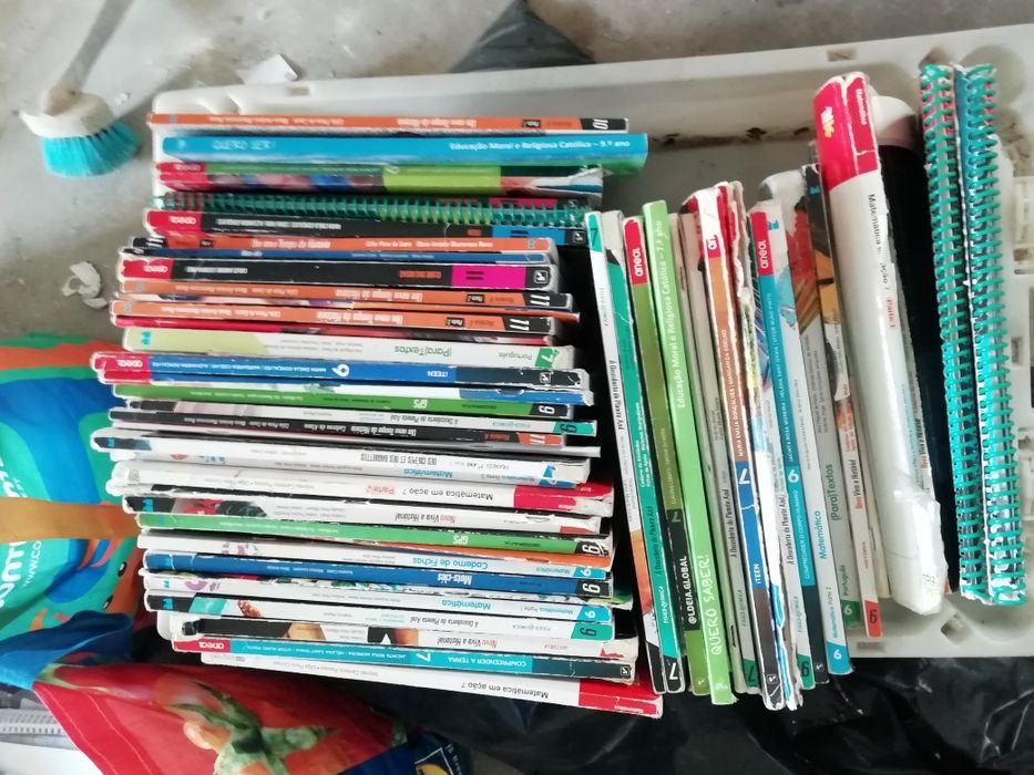 Conjunto de livros escolares