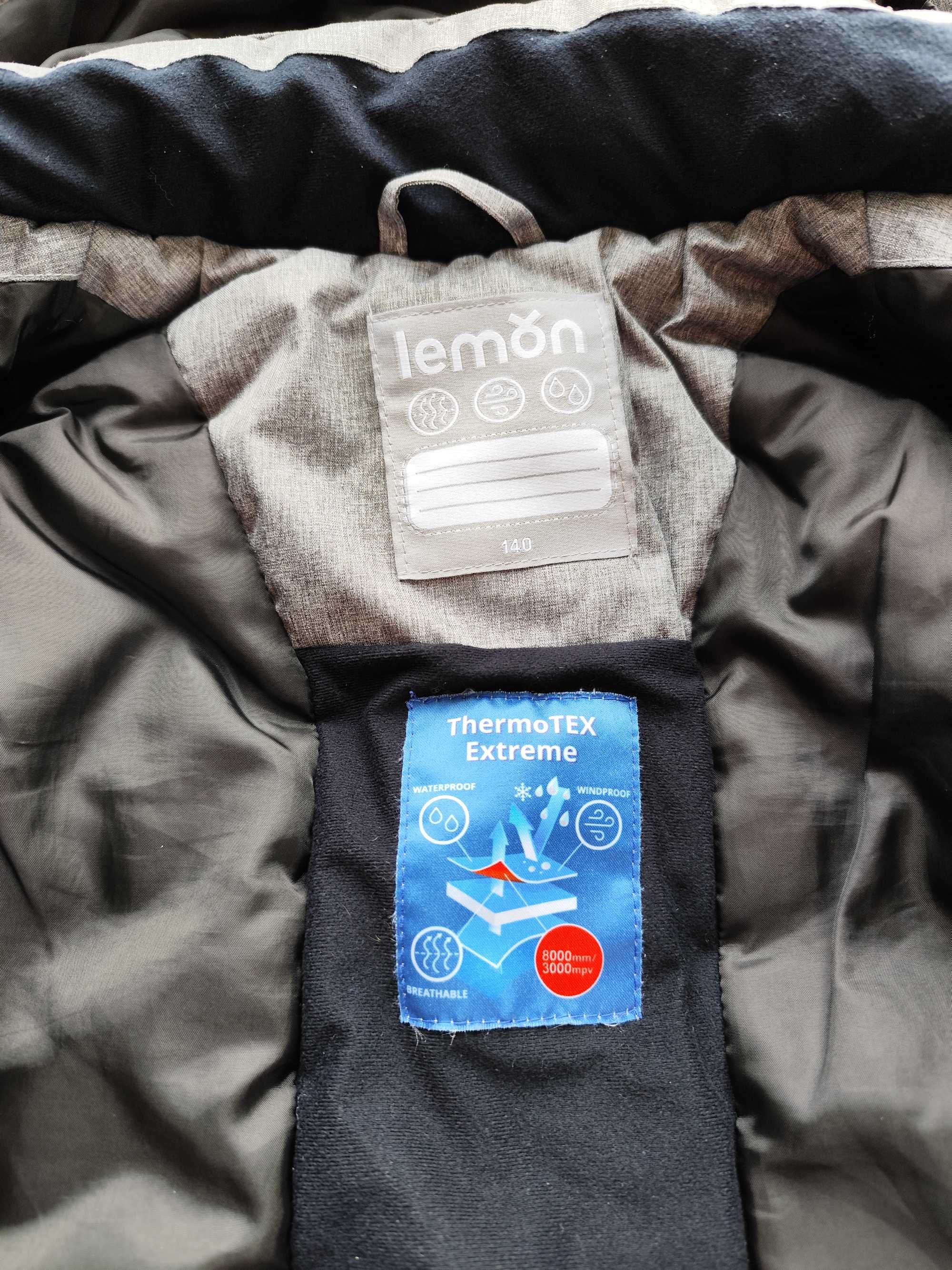 Kurtka narciarska chłopięca lemon 140