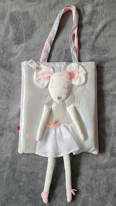 Dziewczęca różowo-brokatowa torebka Myszka, nowa, Home&You