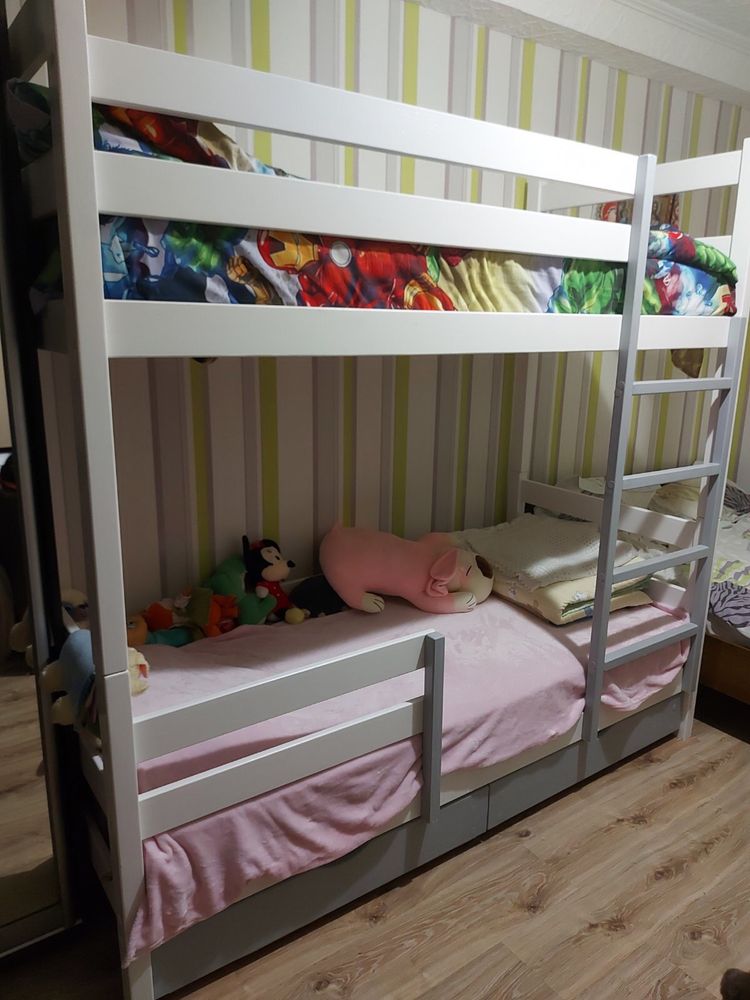 Двухьярусная кровать , кровать из дерева , детская кровать