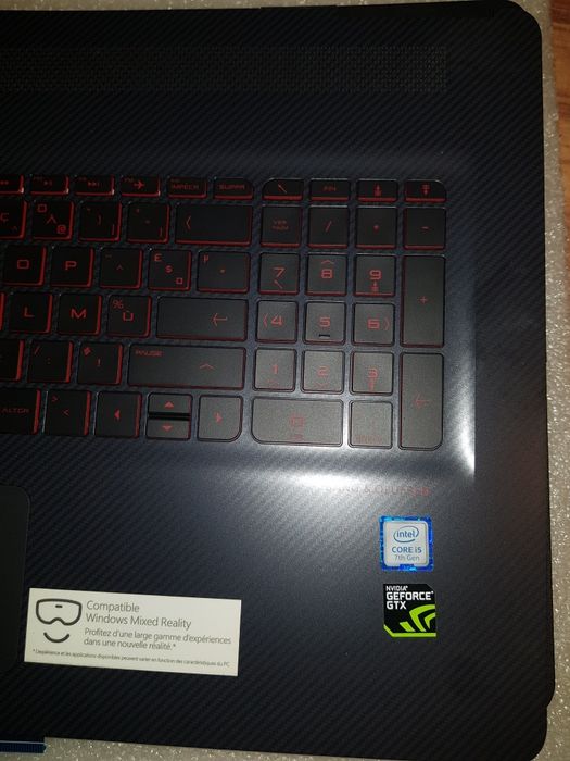 Palmrest KLAWIATURA HP OMEN 7265NGW LED komplet  AZERTY wiec za grosze