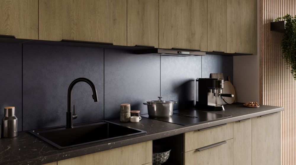 Meble kuchenne, zestaw mebli kuchennych, kuchnia WOOD, DĄB/ANTRACYT !