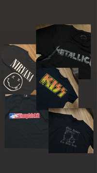 Рок метал мерч футболки з принтом рок груп limpbizkit nirvana kissa