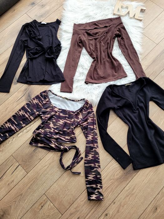 Zestaw bluzek bluzka Bocca bluzki moro czarna czekolada