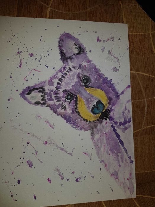 Obraz, miś,  brokat