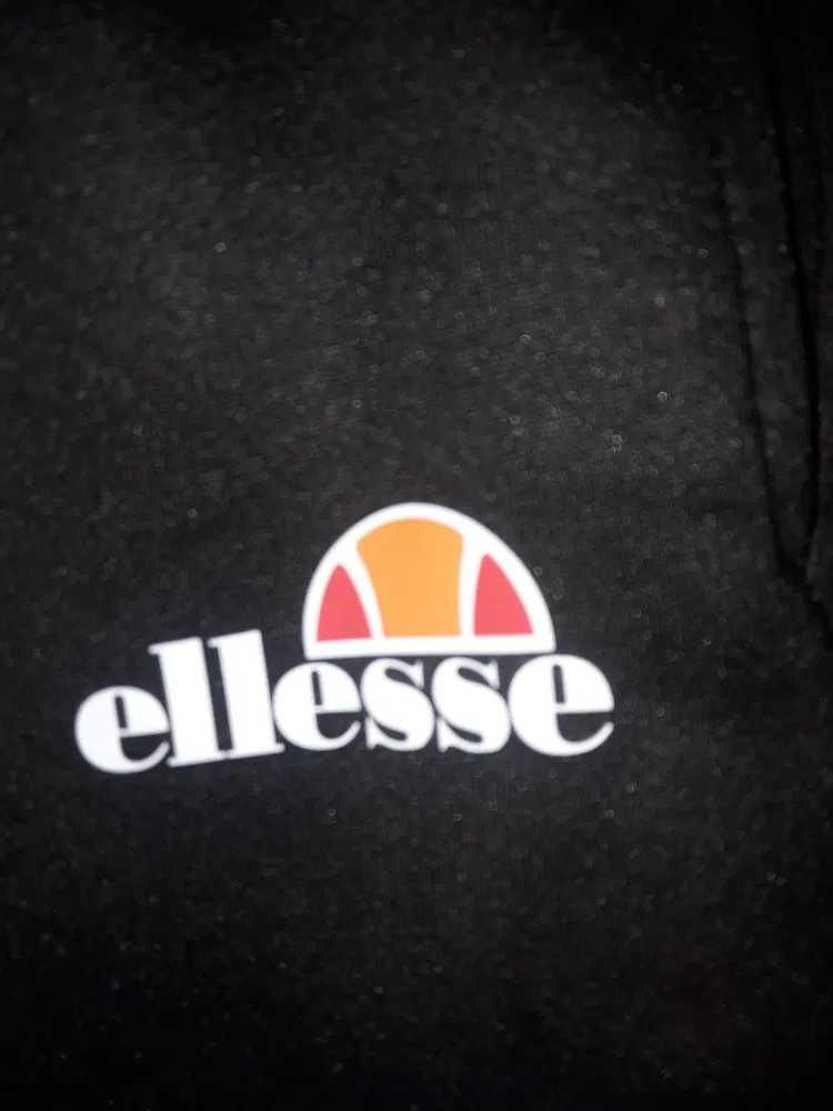 Spodnie Bawełniane Czarne Ellesse Dresowe Sportowe Nowe