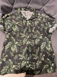 Koszula chłopięca liście hawajska h&m 116