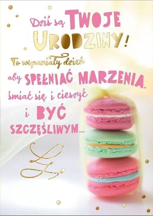 Karnet PR-360 Urodziny Makaroniki. Kukartka