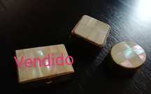 Caixa em cobre e madrepérola