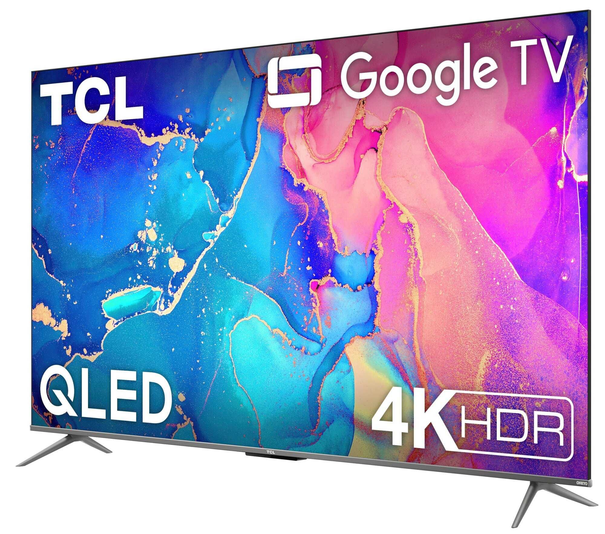 TCL QLED 65" 4K Google TV WiFi HDMI 2.1 DVB-T2 65C635 Telewizor NowyGW
