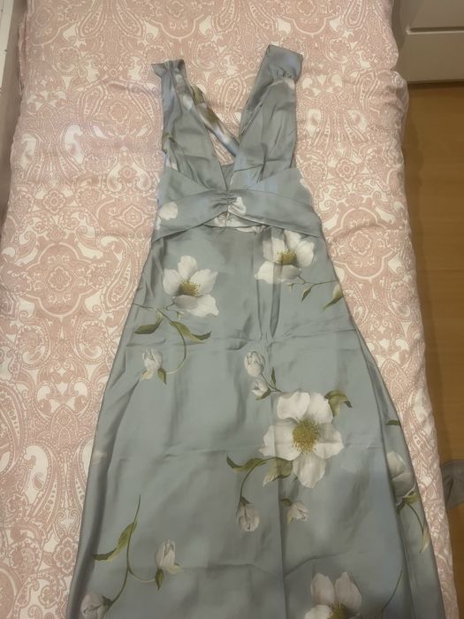 Vestido longo com flores