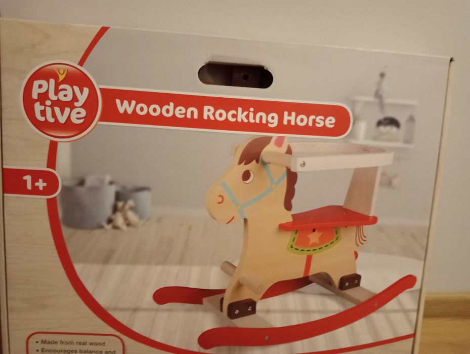 Konik na biegunach drewniany Playtive
