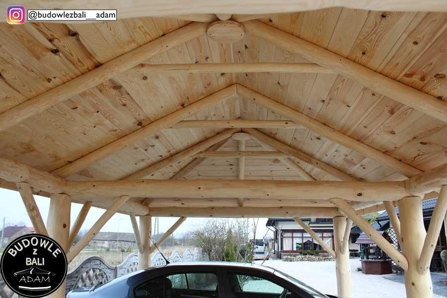 Wiata Garażowa z Bala, Garaż na Samochód, Altanka z Bali, Altana