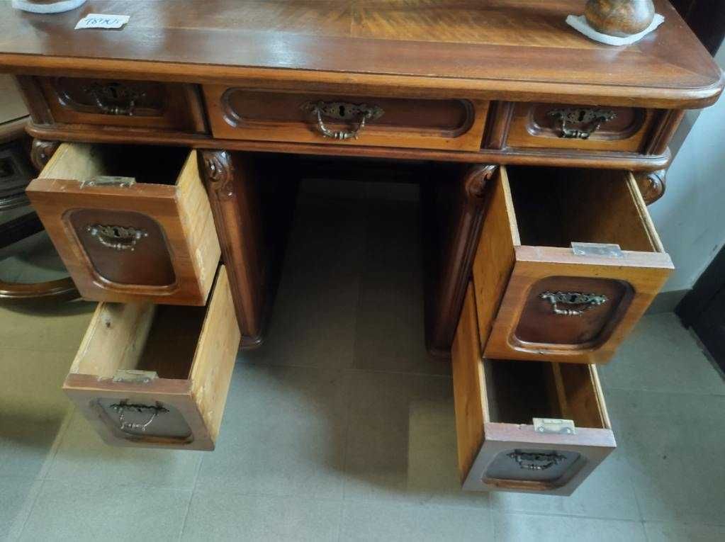 Piękne biurko drewniane dębowe rzeźbione zdobione FV DOWÓZ