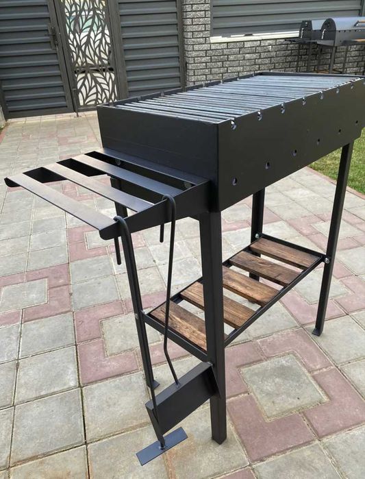 Мангал для шашлику метал 4 мм на 8 шампурів + ПОДАРУНОК