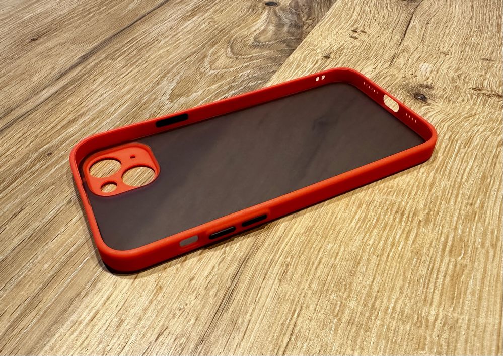 Etui matowe silikonowe iPhone 15 PLUS czerwone
