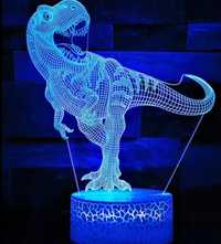 lampa led 3d tyranozaur dekoracyjna