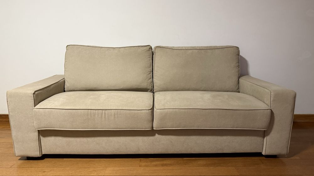 Sofá Sala 3 Lugares Bege