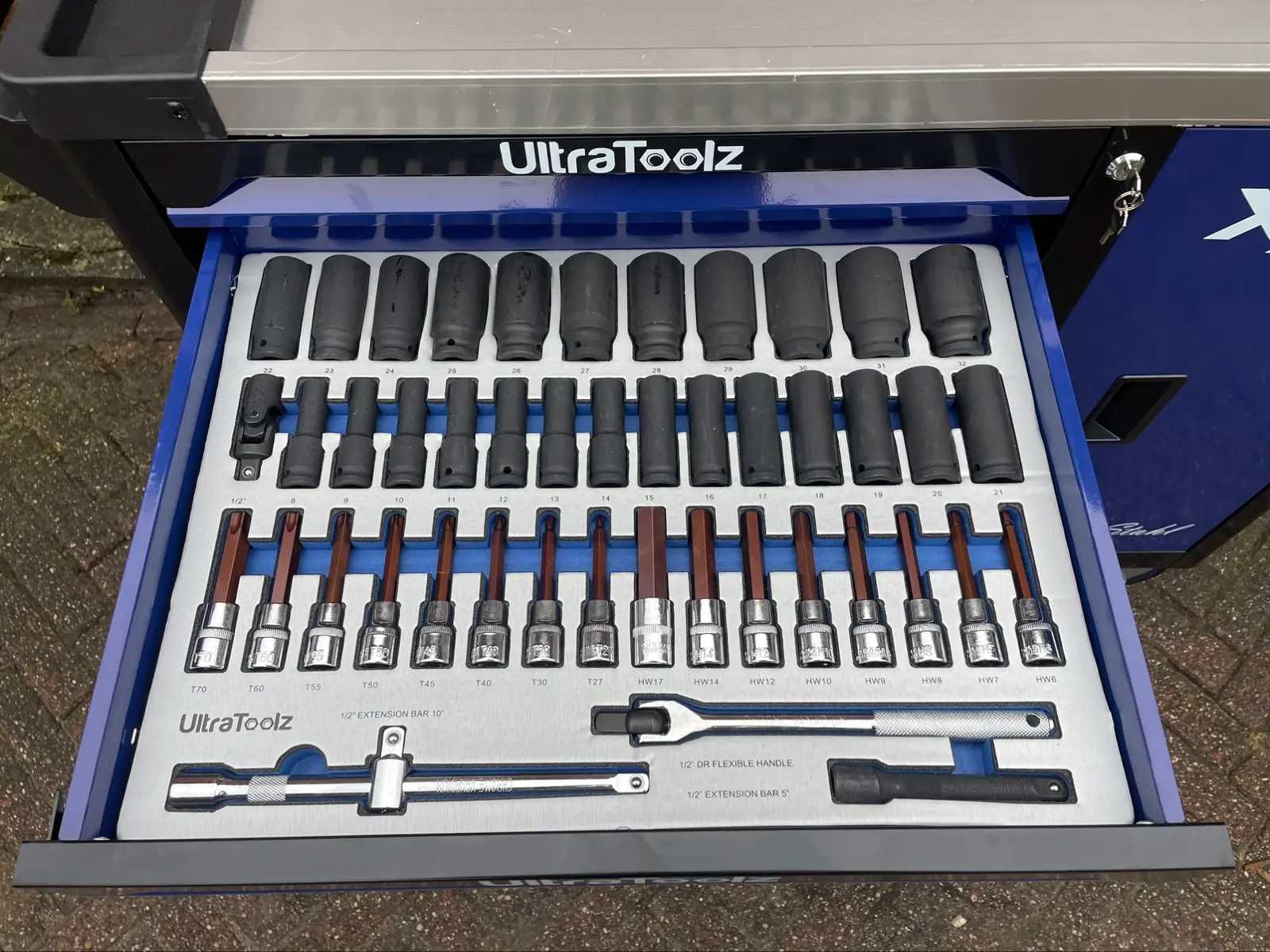 Szafka narzędziowa ULTRA TOOLZ + wyposażenie (niebieska)