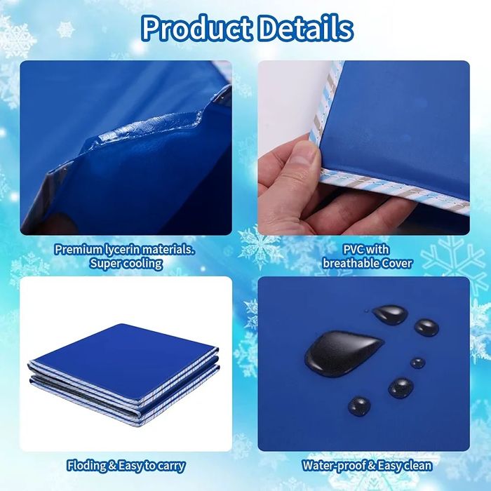 GENERAL ARMOR Żelowa mata chłodząca, karimata chłodząca, 140 x 70cm