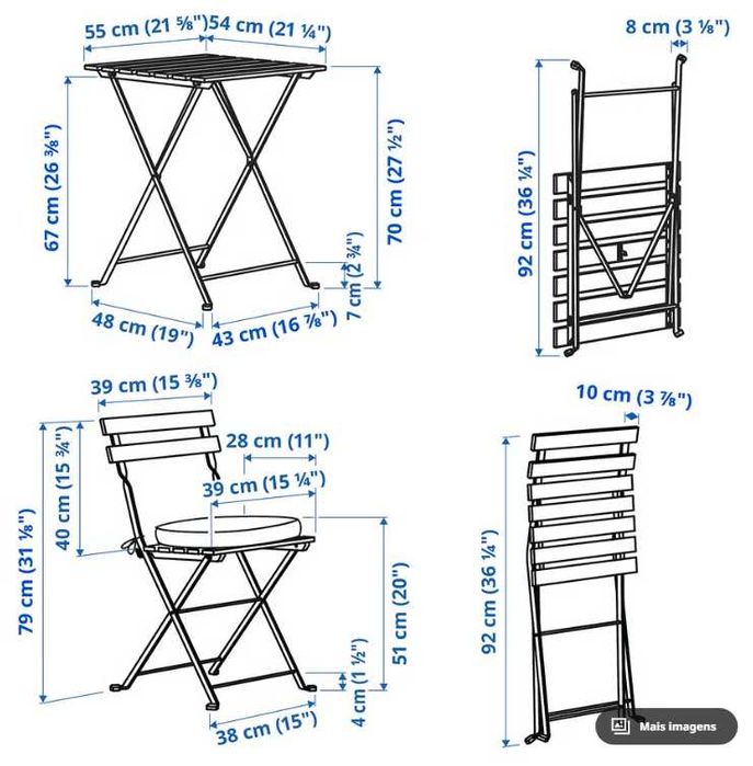 Mesa, cadeiras e almofadas - Tarno IKEA