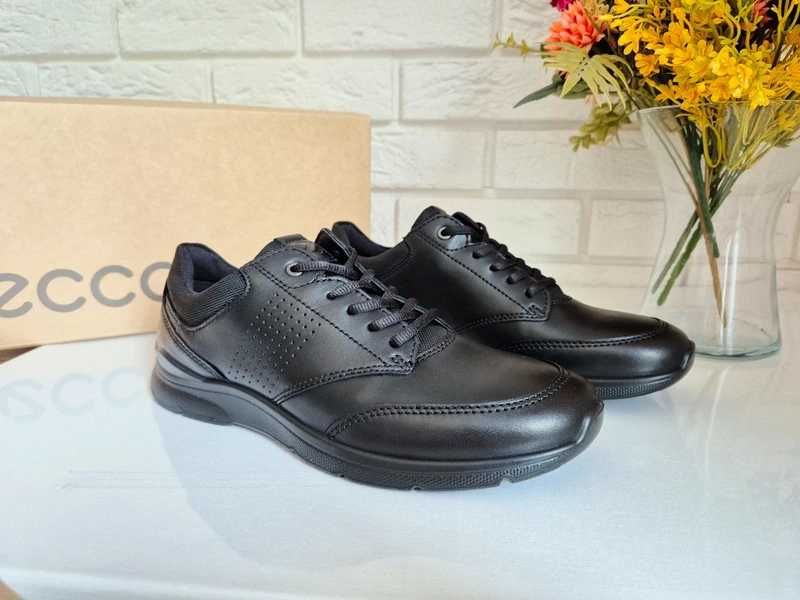 Nowe Męskie buty 41 czarne buty ECCO skórzane buty 41 wizytowe