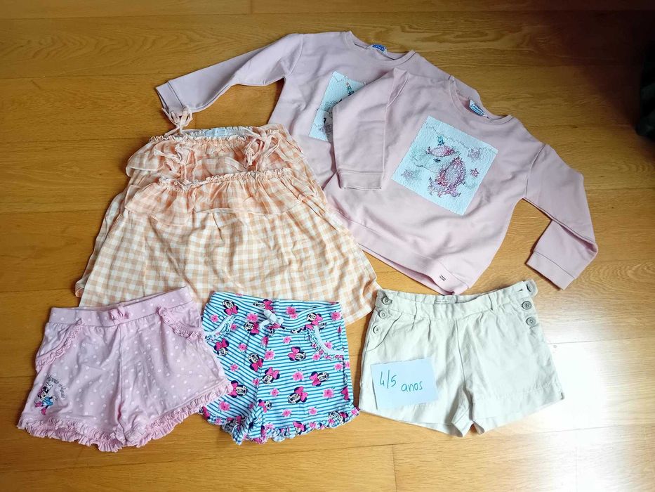 Lote roupa menina - 4/5 anos