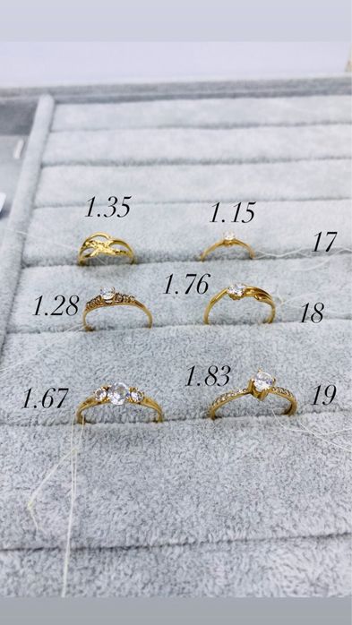 Золоті каблучки б/в у асортименті