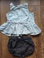 H&M sukienka + bloomersy rozmiar 74