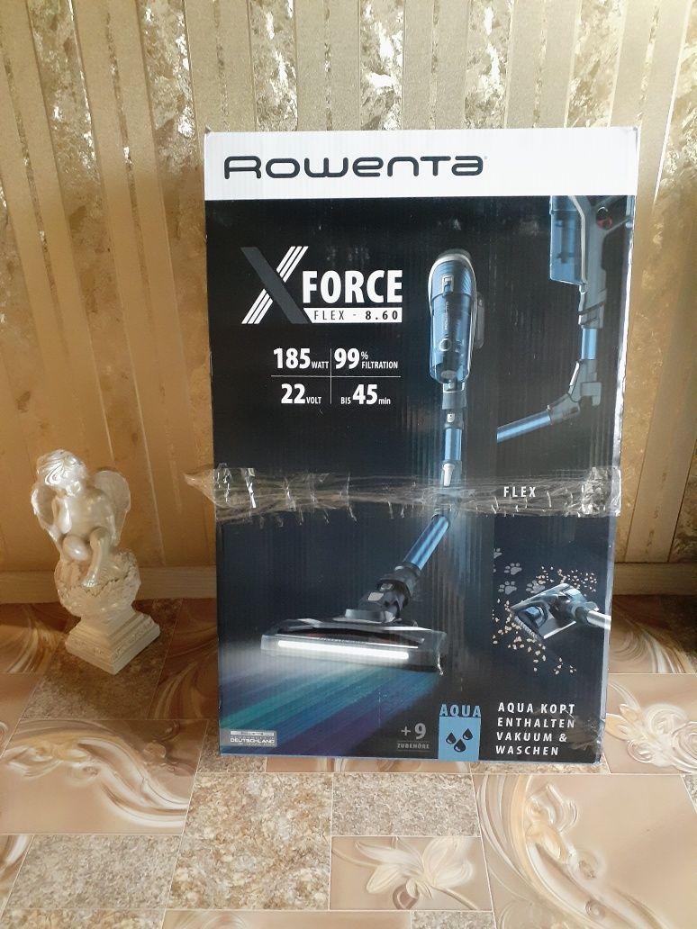 Пылесос аккумуляторный Rowenta X-FORCE 8.60 AQUA RH9690 2 щётки моющий